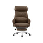 Modern No Arm Executive Chair Tilt Mechanism Managers Chair for Office Brown 1 Piece Clearhalo 'furn' 'furn_office_chair' 'Furniture' 'Office Chairs' 'Office Furniture' 'office_chair' 6600398