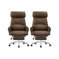 Modern No Arm Executive Chair Tilt Mechanism Managers Chair for Office Brown 2 Piece Set Clearhalo 'furn' 'furn_office_chair' 'Furniture' 'Office Chairs' 'Office Furniture' 'office_chair' 6600399