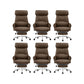 Modern No Arm Executive Chair Tilt Mechanism Managers Chair for Office Brown 6 Piece Set Clearhalo 'furn' 'furn_office_chair' 'Furniture' 'Office Chairs' 'Office Furniture' 'office_chair' 6600401