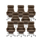 Modern No Arm Executive Chair Tilt Mechanism Managers Chair for Office Brown 8 Piece Set Clearhalo 'furn' 'furn_office_chair' 'Furniture' 'Office Chairs' 'Office Furniture' 'office_chair' 6600402