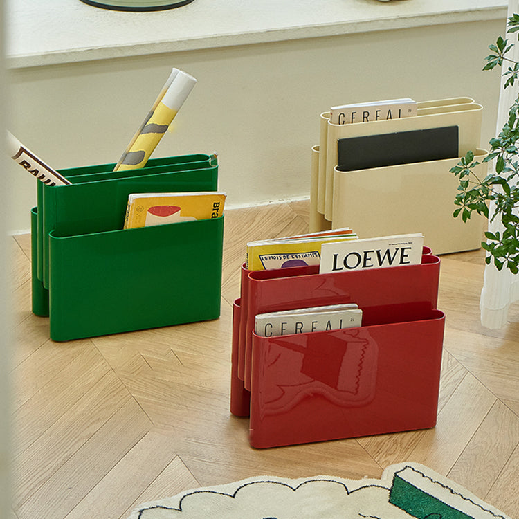 Contemporary Antique Finish Shelf Bookcase Plastic Book Shelf with Shelves