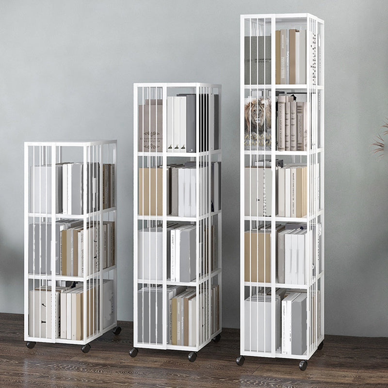 Standard Metal Bookcase Industrial Open Back Bookshelf with Shelves