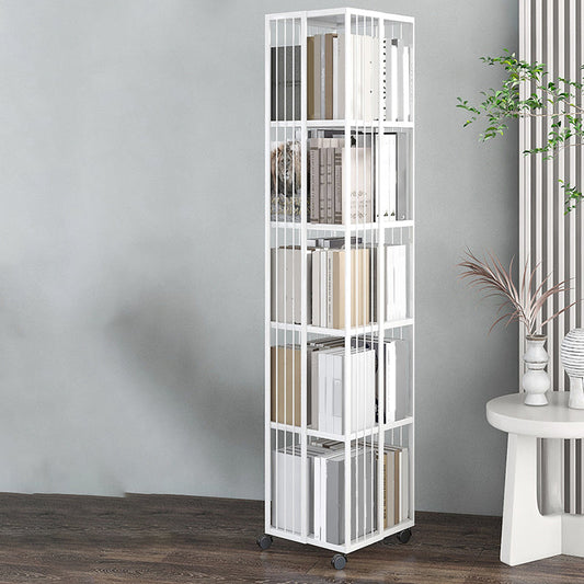 Standard Metal Bookcase Industrial Open Back Bookshelf with Shelves