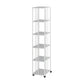 Standard Metal Bookcase Industrial Open Back Bookshelf with Shelves