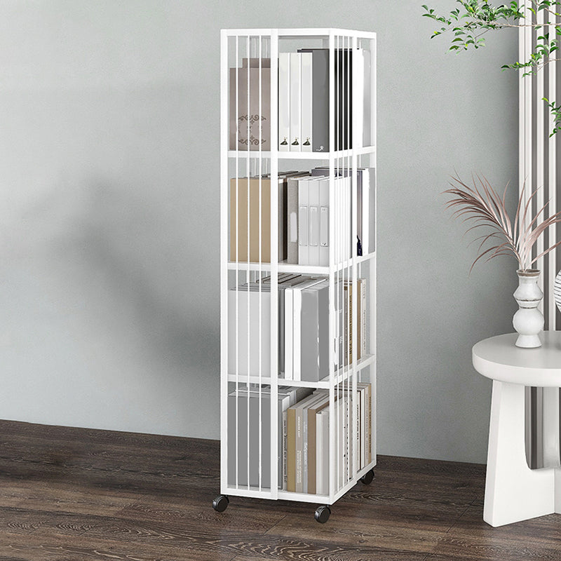 Standard Metal Bookcase Industrial Open Back Bookshelf with Shelves