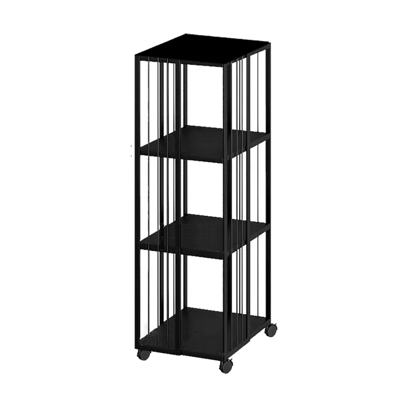 Standard Metal Bookcase Industrial Open Back Bookshelf with Shelves