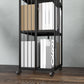 Standard Metal Bookcase Industrial Open Back Bookshelf with Shelves