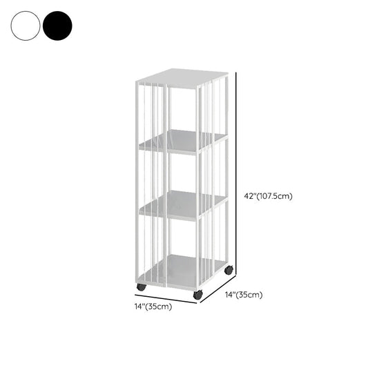Standard Metal Bookcase Industrial Open Back Bookshelf with Shelves