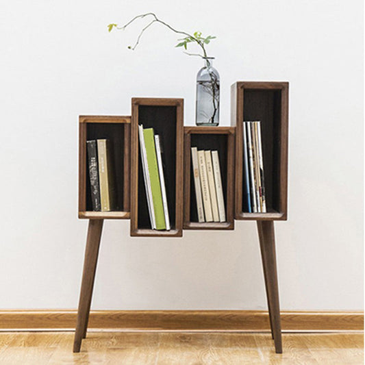 Modern Closed Back Standard Bookshelf Wooden Bookcase with Shelves Clearhalo 'Bookcases' 'furn' 'furn_bookcases' 'Furniture' 'Office Furniture' 6600448