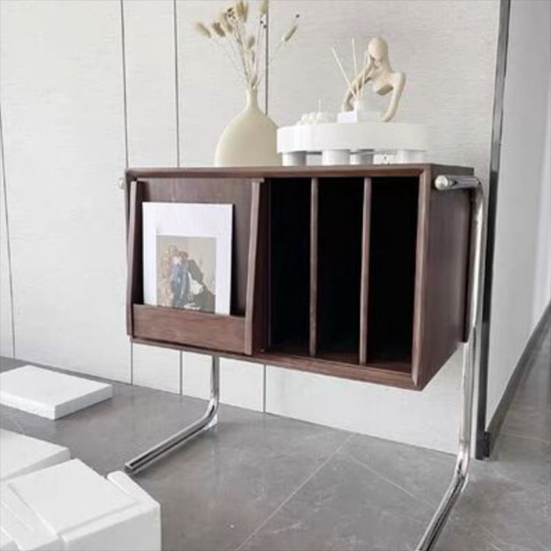 Modern Closed Back Standard Bookshelf Wooden Bookcase with Shelves 27"L x 15"W x 28"H Walnut Clearhalo 'Bookcases' 'furn' 'furn_bookcases' 'Furniture' 'Office Furniture' 6600449