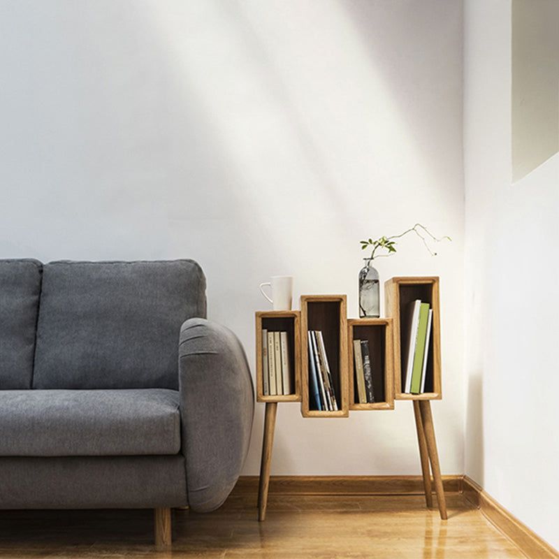 Modern Closed Back Standard Bookshelf Wooden Bookcase with Shelves Clearhalo 'Bookcases' 'furn' 'furn_bookcases' 'Furniture' 'Office Furniture' 6600451