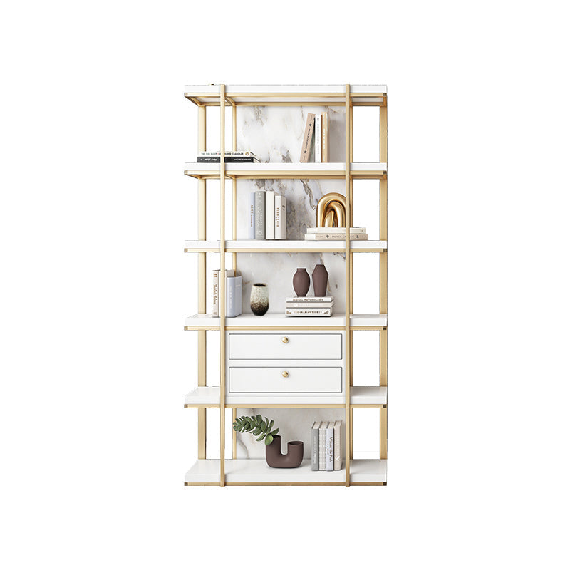 Engineered Wood Glam Bookcase Standard Closed Back Bookshelf