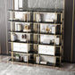 Engineered Wood Glam Bookcase Standard Closed Back Bookshelf