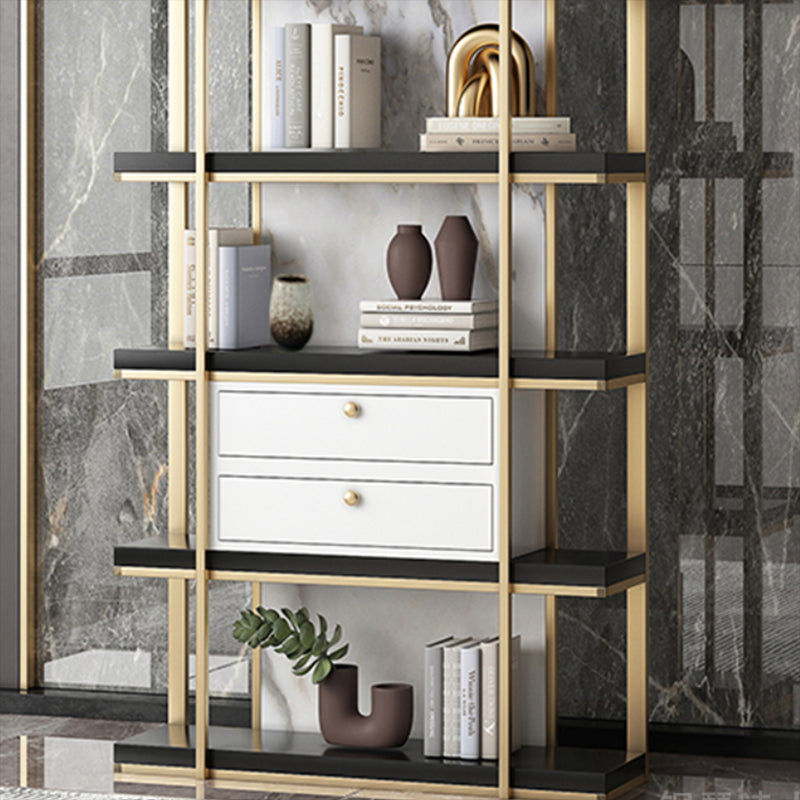 Engineered Wood Glam Bookcase Standard Closed Back Bookshelf