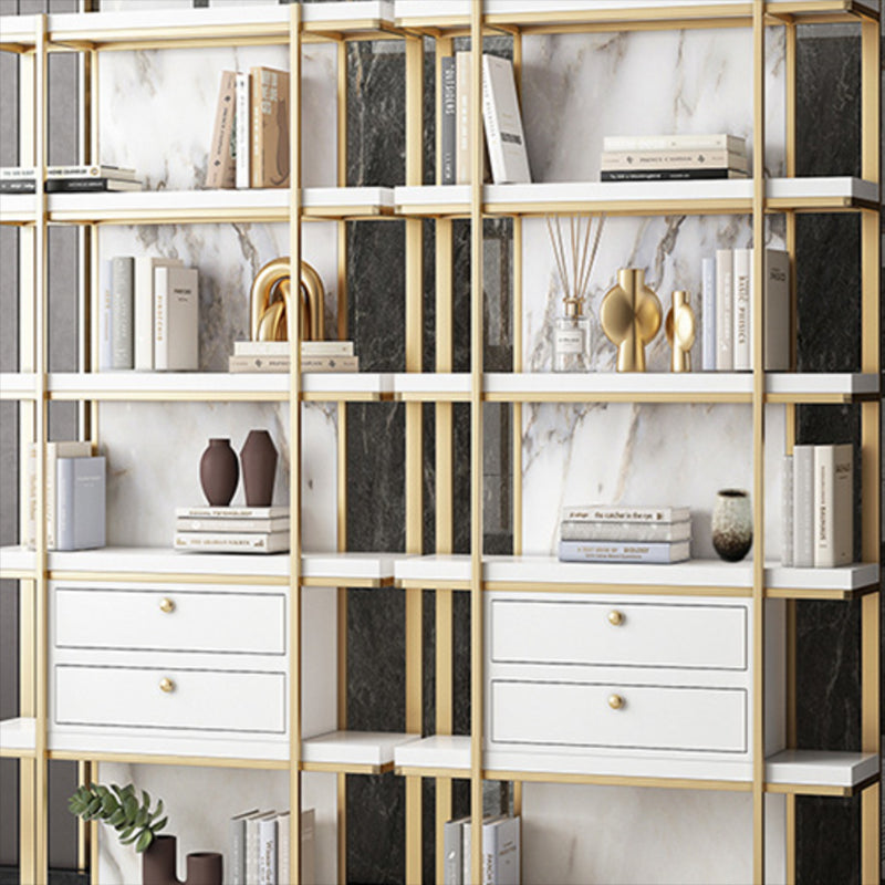 Engineered Wood Glam Bookcase Standard Closed Back Bookshelf