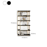 Engineered Wood Glam Bookcase Standard Closed Back Bookshelf