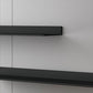 Industrial Metal Bookcase Closed Back Black Horizontal Bookshelf