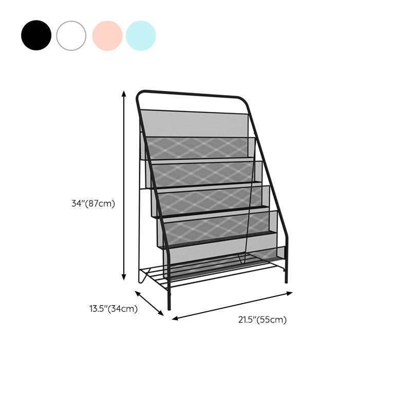 Scandinavian Shelf Bookcase Metal Etagere Bookshelf with Shelves