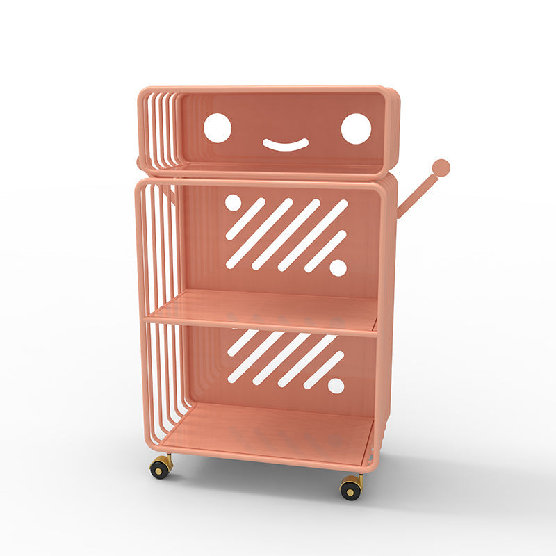 Scandinavian Metal Bookcase Standard Closed Back Bookshelf with Shelves