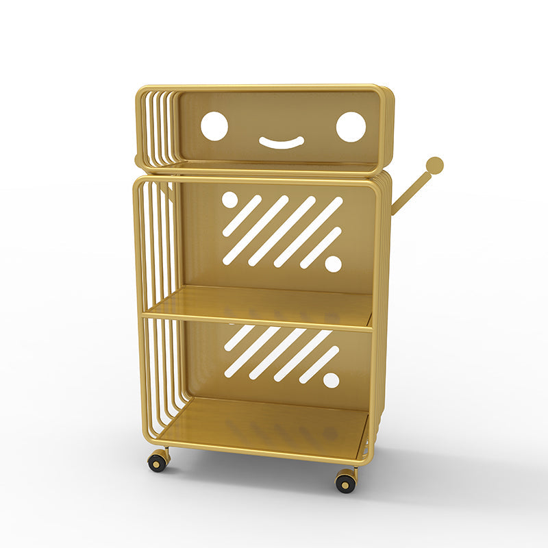 Scandinavian Metal Bookcase Standard Closed Back Bookshelf with Shelves