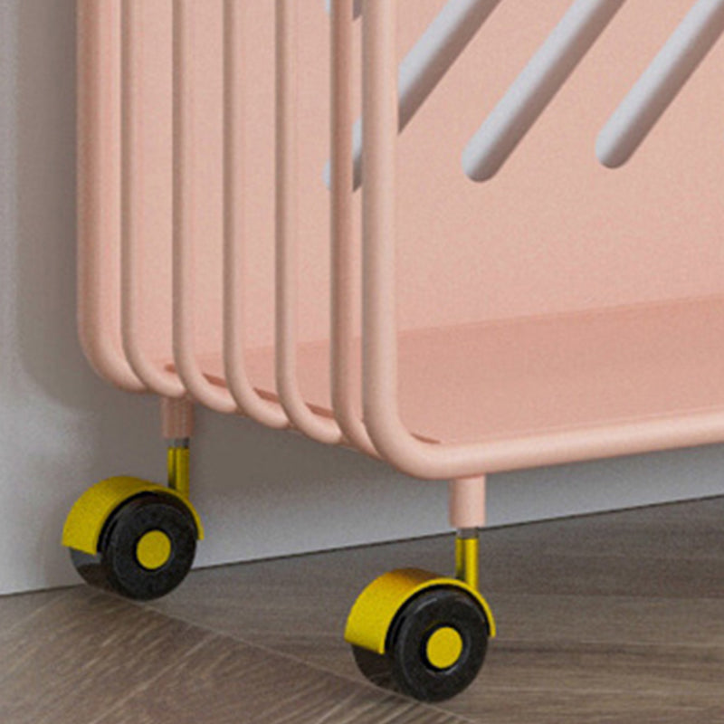 Scandinavian Metal Bookcase Standard Closed Back Bookshelf with Shelves