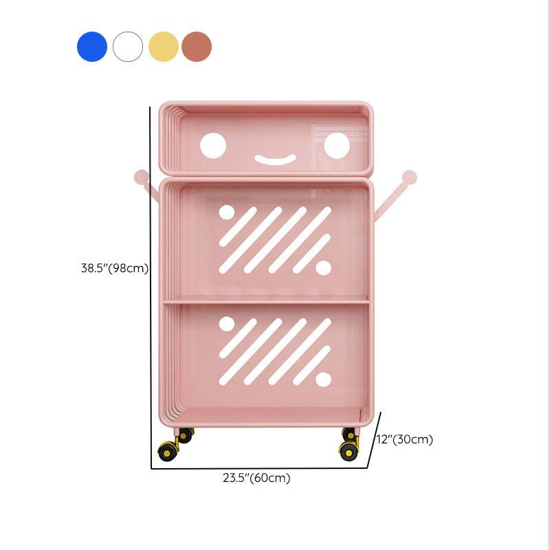 Scandinavian Metal Bookcase Standard Closed Back Bookshelf with Shelves