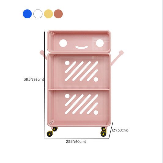 Scandinavian Metal Bookcase Standard Closed Back Bookshelf with Shelves