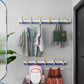 Metal and Wood Coat Hanger Modern Minimalist Home Wall Hanging Coat Rack Clearhalo 'Entry & Mudroom Furniture' 'furn' 'furn_hall_tree_coat_racks' 'Furniture' 'Hall Trees & Coat Racks' 'hall_tree_coat_racks' 6600646