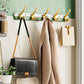 Metal and Wood Coat Hanger Modern Minimalist Home Wall Hanging Coat Rack Clearhalo 'Entry & Mudroom Furniture' 'furn' 'furn_hall_tree_coat_racks' 'Furniture' 'Hall Trees & Coat Racks' 'hall_tree_coat_racks' 6600647