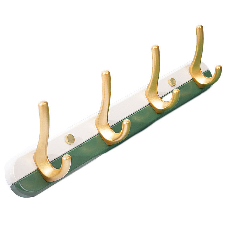 Metal and Wood Coat Hanger Modern Minimalist Home Wall Hanging Coat Rack Clearhalo 'Entry & Mudroom Furniture' 'furn' 'furn_hall_tree_coat_racks' 'Furniture' 'Hall Trees & Coat Racks' 'hall_tree_coat_racks' 6600649