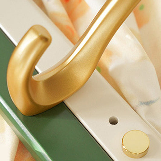 Metal and Wood Coat Hanger Modern Minimalist Home Wall Hanging Coat Rack Clearhalo 'Entry & Mudroom Furniture' 'furn' 'furn_hall_tree_coat_racks' 'Furniture' 'Hall Trees & Coat Racks' 'hall_tree_coat_racks' 6600654