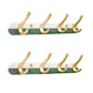 Metal and Wood Coat Hanger Modern Minimalist Home Wall Hanging Coat Rack Green 2 Piece Set 4 Clearhalo 'Entry & Mudroom Furniture' 'furn' 'furn_hall_tree_coat_racks' 'Furniture' 'Hall Trees & Coat Racks' 'hall_tree_coat_racks' 6600660