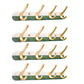 Metal and Wood Coat Hanger Modern Minimalist Home Wall Hanging Coat Rack Green 4 Piece Set 4 Clearhalo 'Entry & Mudroom Furniture' 'furn' 'furn_hall_tree_coat_racks' 'Furniture' 'Hall Trees & Coat Racks' 'hall_tree_coat_racks' 6600661