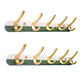 Metal and Wood Coat Hanger Modern Minimalist Home Wall Hanging Coat Rack Green 2 Piece Set 5 Clearhalo 'Entry & Mudroom Furniture' 'furn' 'furn_hall_tree_coat_racks' 'Furniture' 'Hall Trees & Coat Racks' 'hall_tree_coat_racks' 6600664