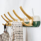 Metal and Wood Coat Hanger Modern Minimalist Home Wall Hanging Coat Rack Clearhalo 'Entry & Mudroom Furniture' 'furn' 'furn_hall_tree_coat_racks' 'Furniture' 'Hall Trees & Coat Racks' 'hall_tree_coat_racks' 6600666