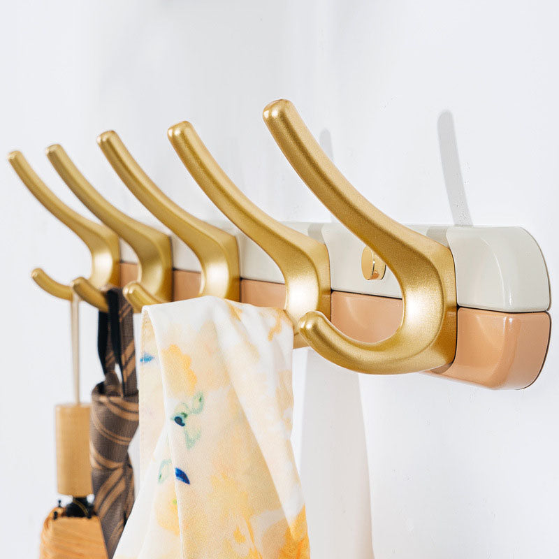 Metal and Wood Coat Hanger Modern Minimalist Home Wall Hanging Coat Rack Clearhalo 'Entry & Mudroom Furniture' 'furn' 'furn_hall_tree_coat_racks' 'Furniture' 'Hall Trees & Coat Racks' 'hall_tree_coat_racks' 6600667