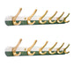 Metal and Wood Coat Hanger Modern Minimalist Home Wall Hanging Coat Rack Green 2 Piece Set 6 Clearhalo 'Entry & Mudroom Furniture' 'furn' 'furn_hall_tree_coat_racks' 'Furniture' 'Hall Trees & Coat Racks' 'hall_tree_coat_racks' 6600668