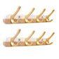 Metal and Wood Coat Hanger Modern Minimalist Home Wall Hanging Coat Rack Coffee 2 Piece Set 4 Clearhalo 'Entry & Mudroom Furniture' 'furn' 'furn_hall_tree_coat_racks' 'Furniture' 'Hall Trees & Coat Racks' 'hall_tree_coat_racks' 6600671
