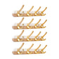 Metal and Wood Coat Hanger Modern Minimalist Home Wall Hanging Coat Rack Coffee 4 Piece Set 4 Clearhalo 'Entry & Mudroom Furniture' 'furn' 'furn_hall_tree_coat_racks' 'Furniture' 'Hall Trees & Coat Racks' 'hall_tree_coat_racks' 6600672