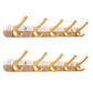 Metal and Wood Coat Hanger Modern Minimalist Home Wall Hanging Coat Rack Coffee 2 Piece Set 5 Clearhalo 'Entry & Mudroom Furniture' 'furn' 'furn_hall_tree_coat_racks' 'Furniture' 'Hall Trees & Coat Racks' 'hall_tree_coat_racks' 6600673