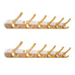 Metal and Wood Coat Hanger Modern Minimalist Home Wall Hanging Coat Rack Coffee 2 Piece Set 6 Clearhalo 'Entry & Mudroom Furniture' 'furn' 'furn_hall_tree_coat_racks' 'Furniture' 'Hall Trees & Coat Racks' 'hall_tree_coat_racks' 6600675