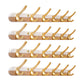 Metal and Wood Coat Hanger Modern Minimalist Home Wall Hanging Coat Rack Coffee 4 Piece Set 6 Clearhalo 'Entry & Mudroom Furniture' 'furn' 'furn_hall_tree_coat_racks' 'Furniture' 'Hall Trees & Coat Racks' 'hall_tree_coat_racks' 6600676