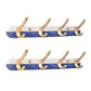 Metal and Wood Coat Hanger Modern Minimalist Home Wall Hanging Coat Rack Blue 2 Piece Set 4 Clearhalo 'Entry & Mudroom Furniture' 'furn' 'furn_hall_tree_coat_racks' 'Furniture' 'Hall Trees & Coat Racks' 'hall_tree_coat_racks' 6600677