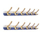 Metal and Wood Coat Hanger Modern Minimalist Home Wall Hanging Coat Rack Blue 2 Piece Set 6 Clearhalo 'Entry & Mudroom Furniture' 'furn' 'furn_hall_tree_coat_racks' 'Furniture' 'Hall Trees & Coat Racks' 'hall_tree_coat_racks' 6600681