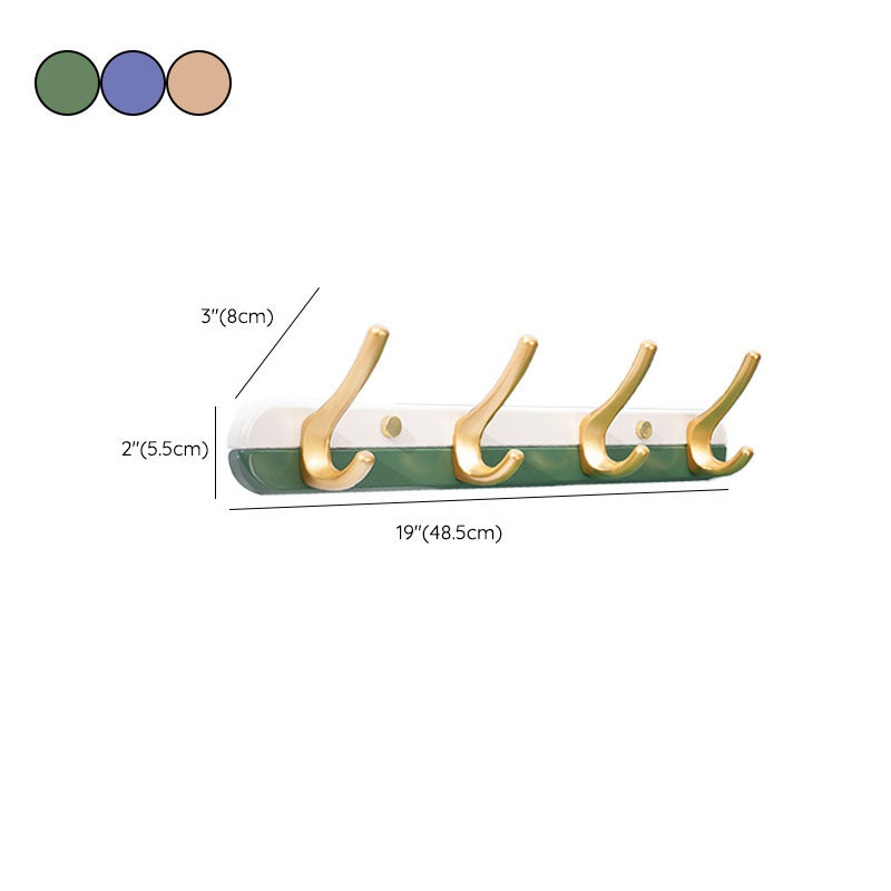 Metal and Wood Coat Hanger Modern Minimalist Home Wall Hanging Coat Rack Clearhalo 'Entry & Mudroom Furniture' 'furn' 'furn_hall_tree_coat_racks' 'Furniture' 'Hall Trees & Coat Racks' 'hall_tree_coat_racks' 6600683