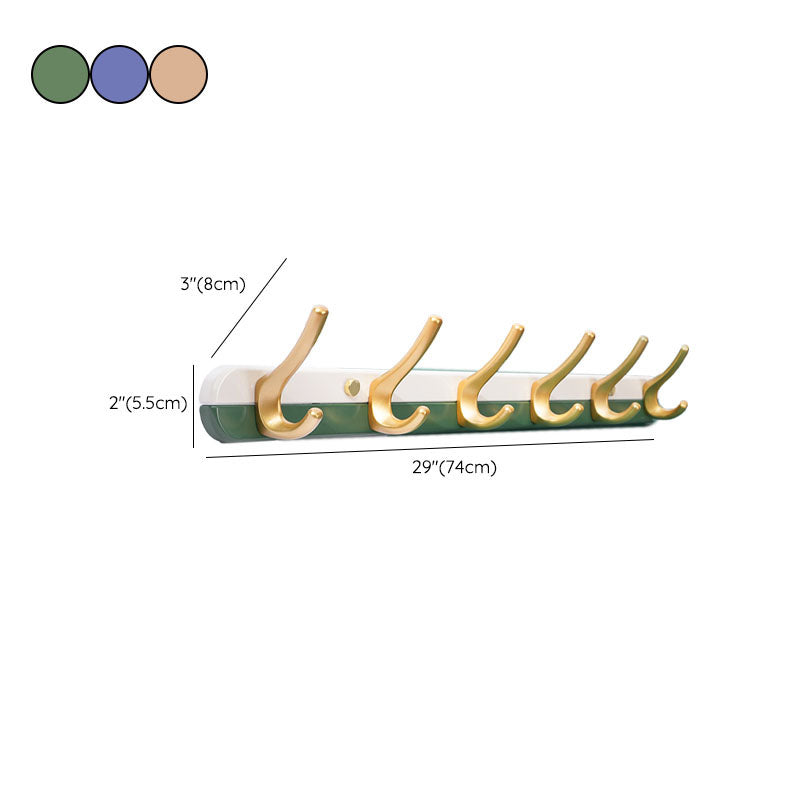 Metal and Wood Coat Hanger Modern Minimalist Home Wall Hanging Coat Rack Clearhalo 'Entry & Mudroom Furniture' 'furn' 'furn_hall_tree_coat_racks' 'Furniture' 'Hall Trees & Coat Racks' 'hall_tree_coat_racks' 6600685