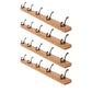 Modern Wooden Entryway Coat Rack Wall-Mounted Coat Hanger with Hooks Natural 4 Piece Set 5 Clearhalo 'Entry & Mudroom Furniture' 'furn' 'furn_hall_tree_coat_racks' 'Furniture' 'Hall Trees & Coat Racks' 'hall_tree_coat_racks' 6600767