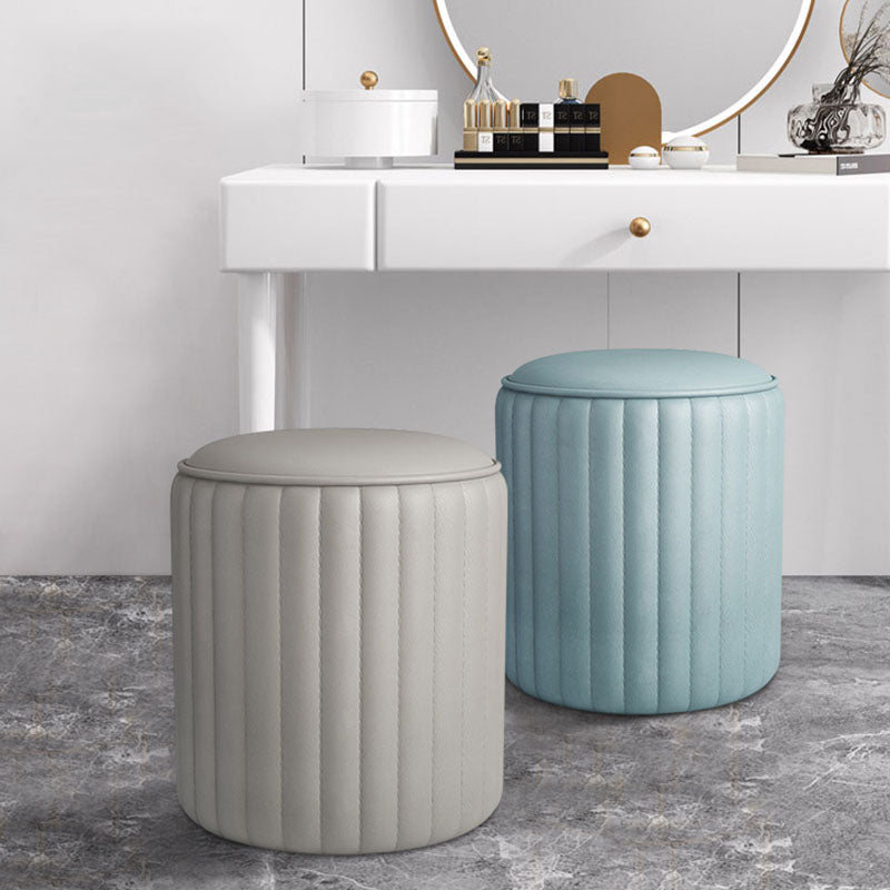 Whole Colored Ottoman Cylinder Shape Stain Resistant Faux Leather Ottoman Clearhalo 'furn' 'furn_ottomans_poufs' 'Furniture' 'Living Room Furniture' 'Ottomans & Poufs' 'ottomans_poufs' 6600828