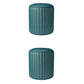 Whole Colored Ottoman Cylinder Shape Stain Resistant Faux Leather Ottoman Green 2 Piece Set Clearhalo 'furn' 'furn_ottomans_poufs' 'Furniture' 'Living Room Furniture' 'Ottomans & Poufs' 'ottomans_poufs' 6600841