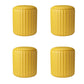 Whole Colored Ottoman Cylinder Shape Stain Resistant Faux Leather Ottoman Yellow 4 Piece Set Clearhalo 'furn' 'furn_ottomans_poufs' 'Furniture' 'Living Room Furniture' 'Ottomans & Poufs' 'ottomans_poufs' 6600846